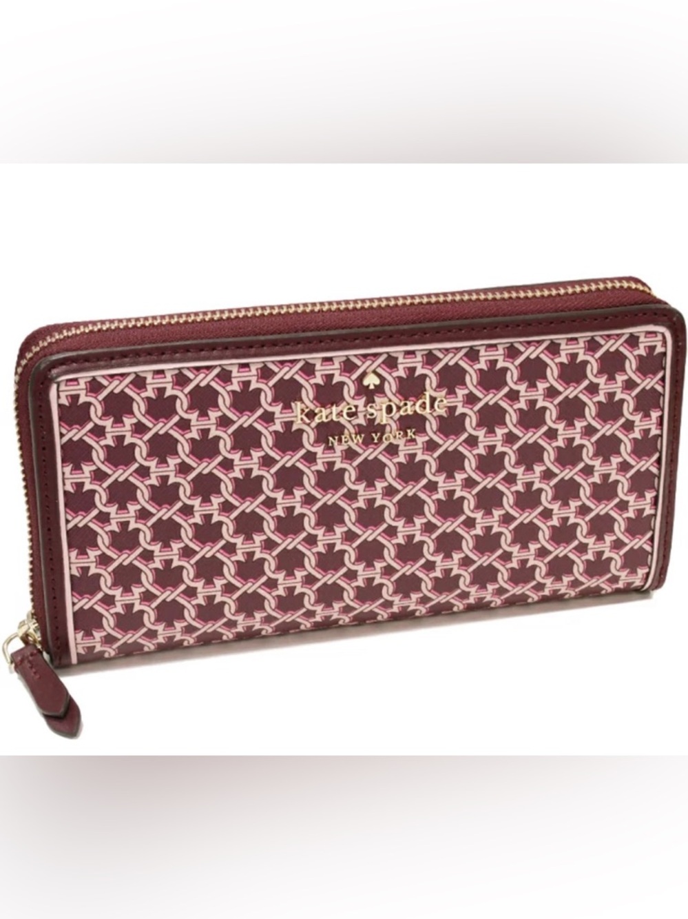 Kate Spade New York Spade Link Large Continental Wallet (Pink Multi) - Like New